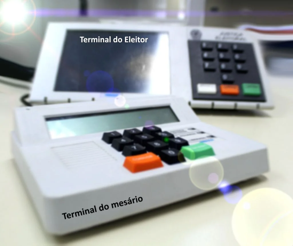 Terminal do mesário e terminal do eleitor.. Foto de arquivo (2020). Registro de contexto, não do acontecimento atual.