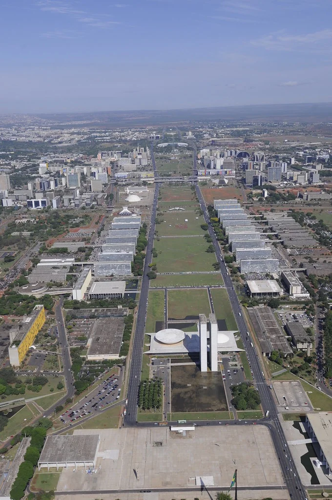 Vista aérea da Esplanada dos Ministérios, em 2012. Foto de arquivo da administração federal.
