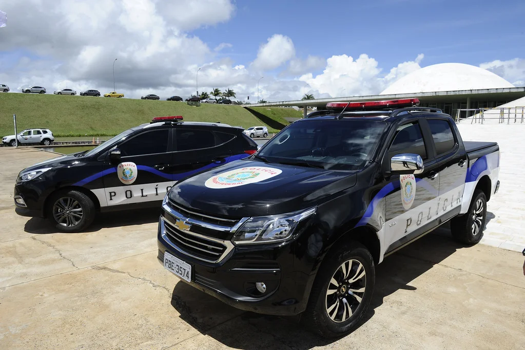 Viaturas da Polícia do Senado, em foto de arquivo. Equipamentos de trabalho não medem o desempenho individual.