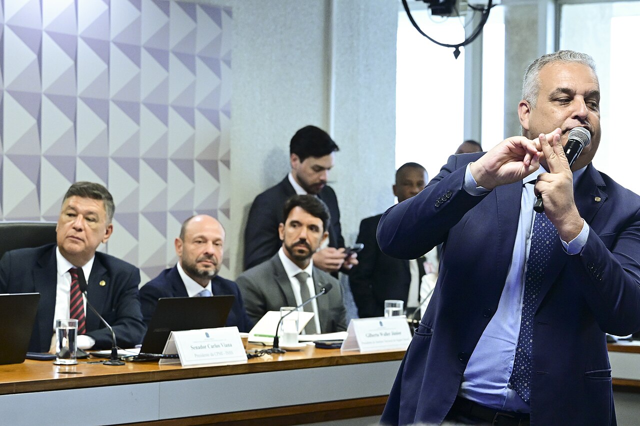 Parlamentares durante oitiva da CPMI do INSS