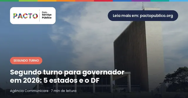 Fachada lateral do Palácio do Buriti, prédio baixo com colunas brancas, em Brasília